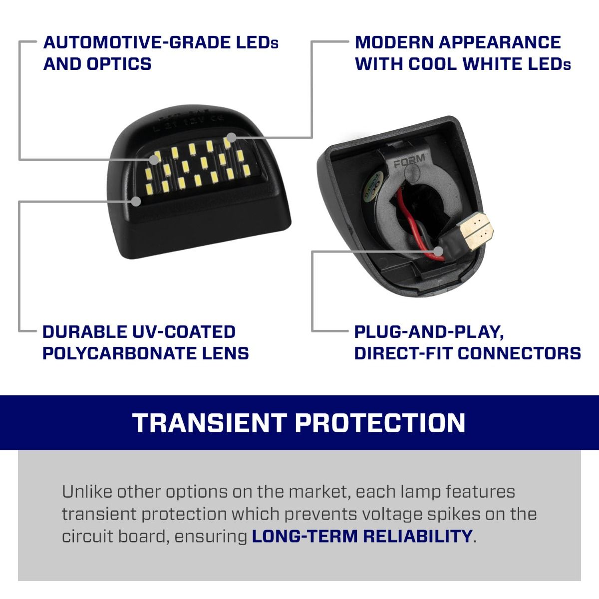 2007-2013 Chevrolet Avalanche LED License Plate Lights (pair)