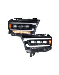 2019-2024 Ram 1500 Sequential LED Projector Headlights (pair)