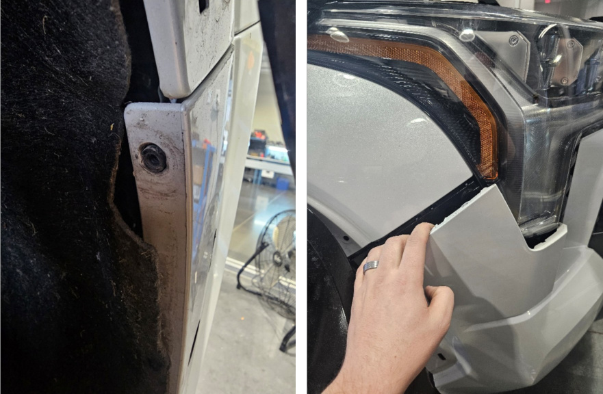 Bumper cover detent and release of the bumper from the body